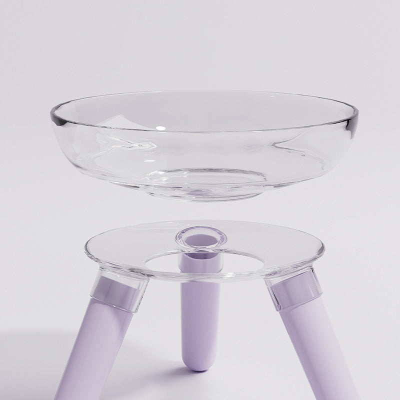 Anti-knock Feeder Transparent Glass Bowl
