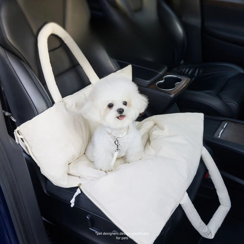 Dog Car Seat Pet Carrier With Adjustable Safety Leash