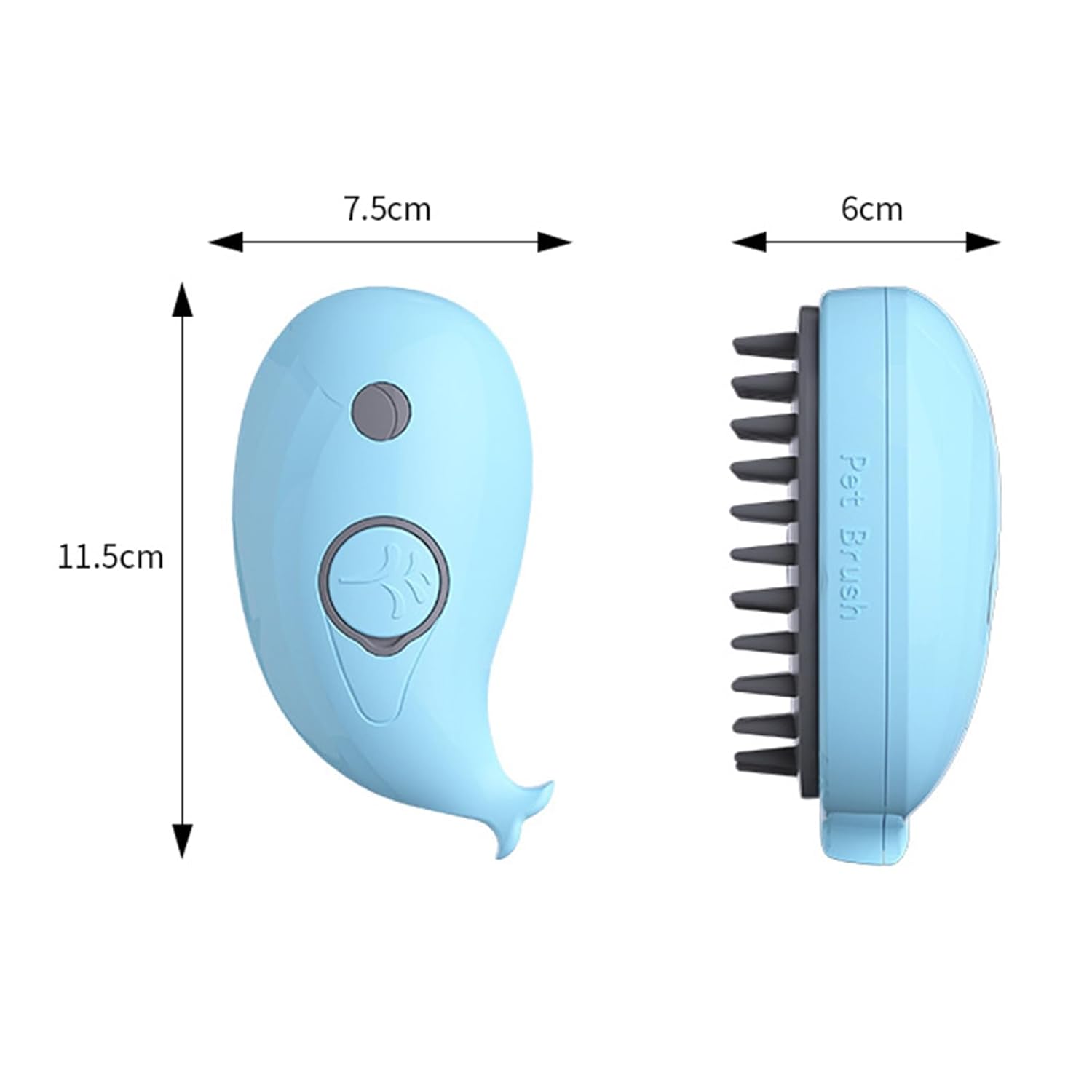 3-in-1 Whale-Shaped Cat Steam Brush