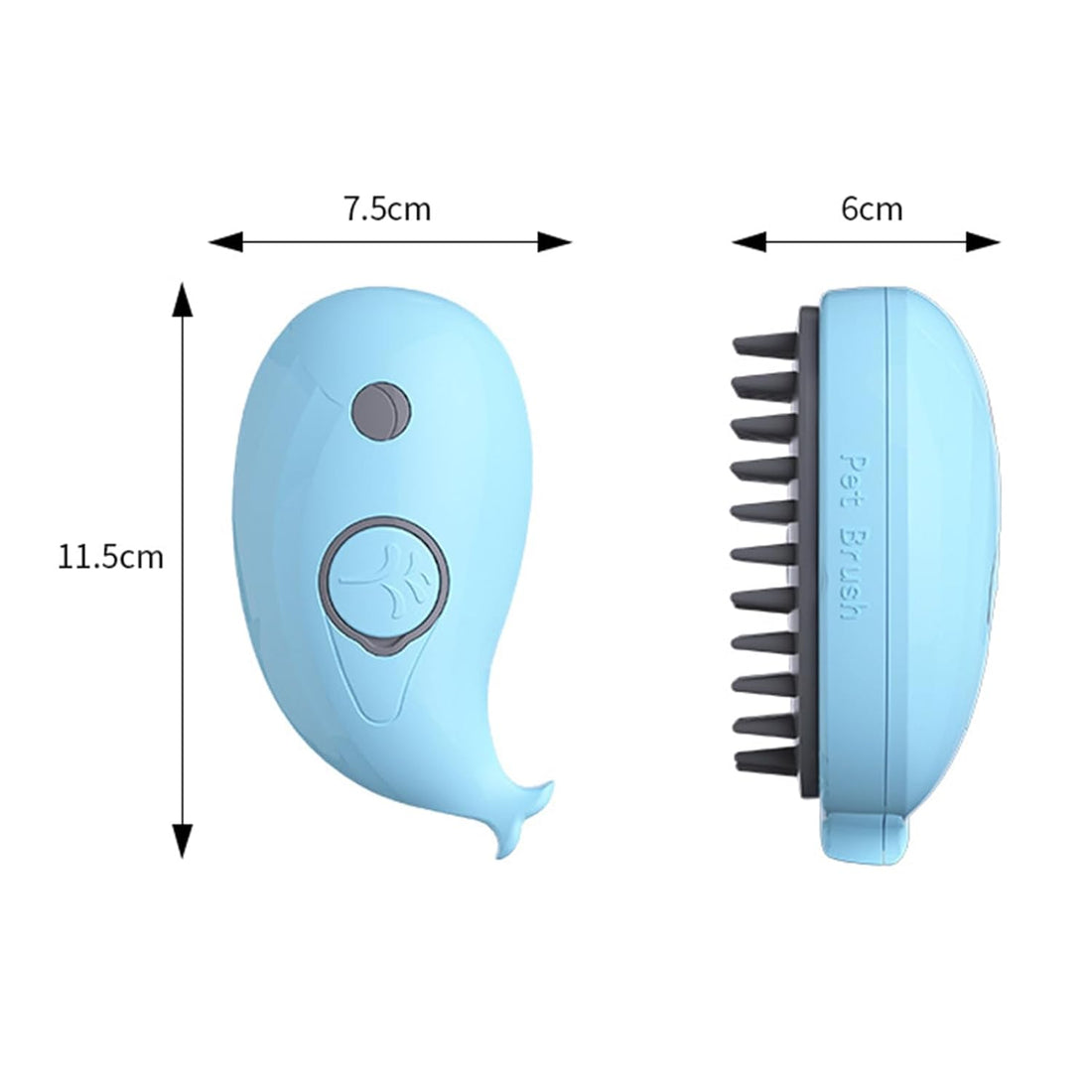 3-in-1 Whale-Shaped Cat Steam Brush