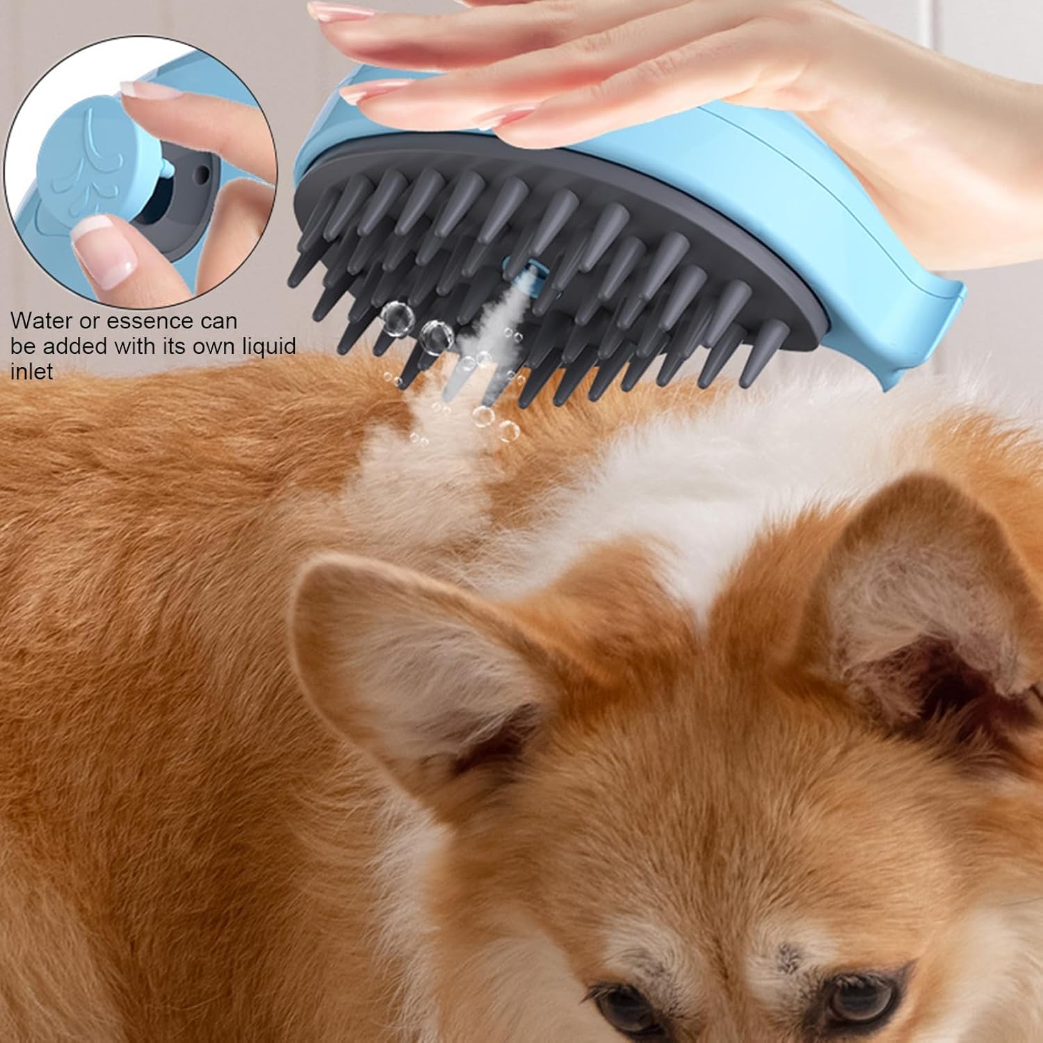 3-in-1 Whale-Shaped Cat Steam Brush