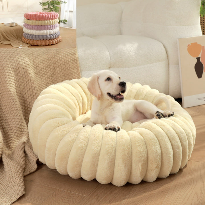 High Straight Rabbit Plush Pet Bed