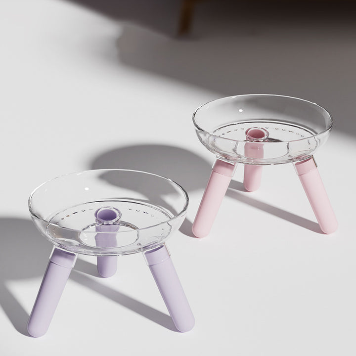 Anti-knock Feeder Transparent Glass Bowl