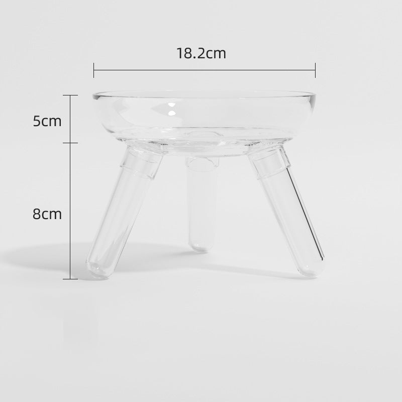 Anti-knock Feeder Transparent Glass Bowl