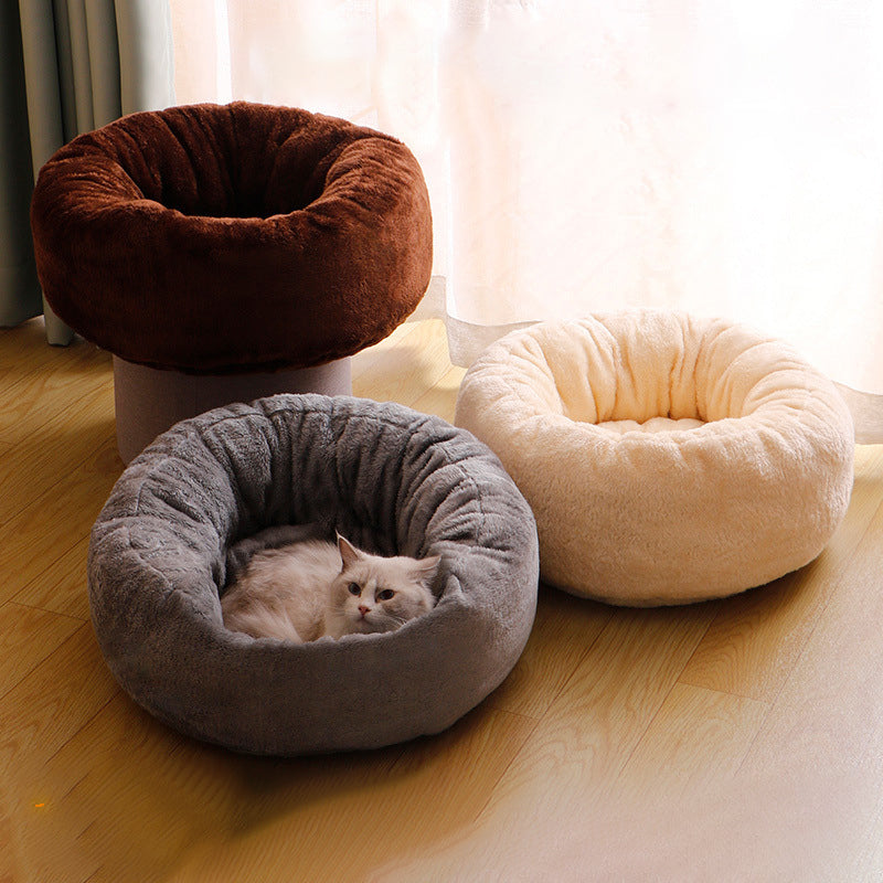 Pet Long Plush Winter Warm Bed