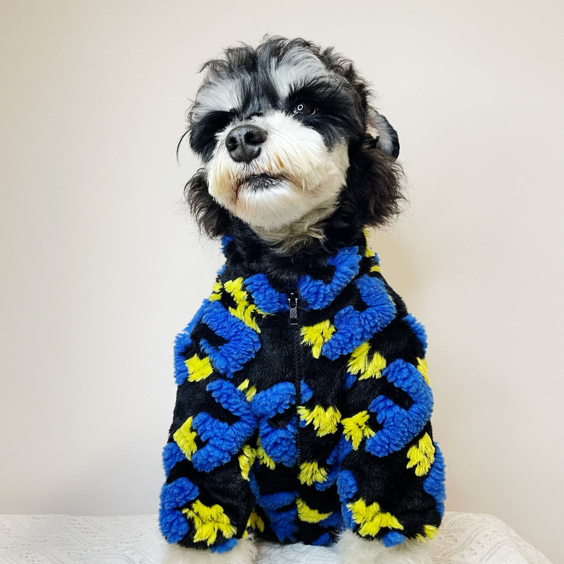 Alphabet Lamb Jacquard Fleece Jacket