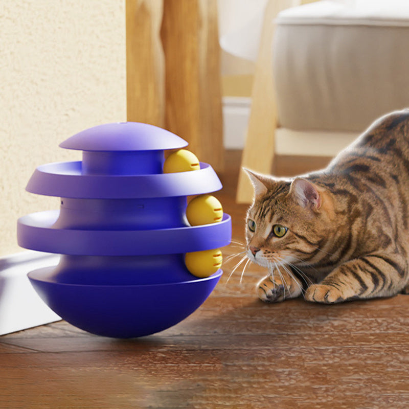 3 Layers Cat Toy Interactive Tower Turntable Toys