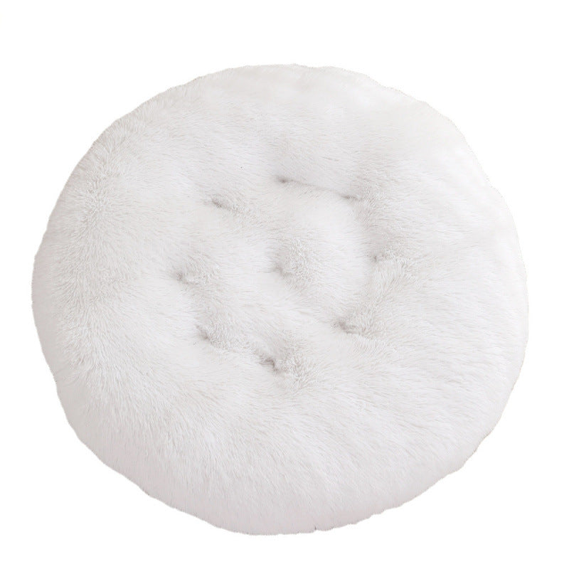 Round Pet Plush Warm Sleep Bed