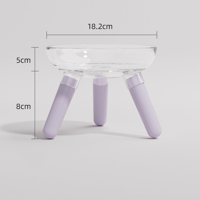 Anti-knock Feeder Transparent Glass Bowl