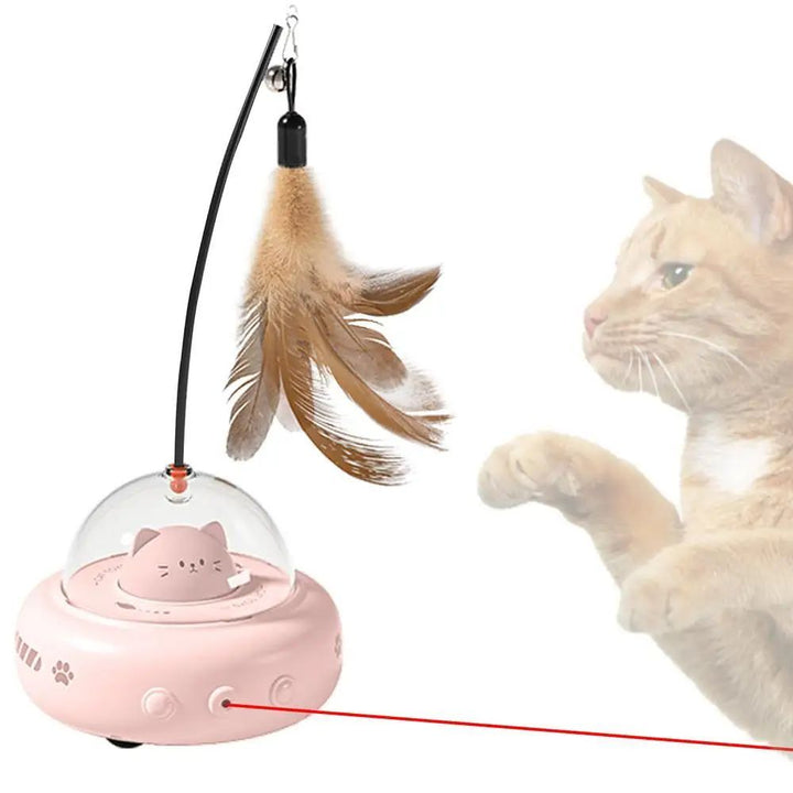 Electric Cat Interactive Toy With Feather